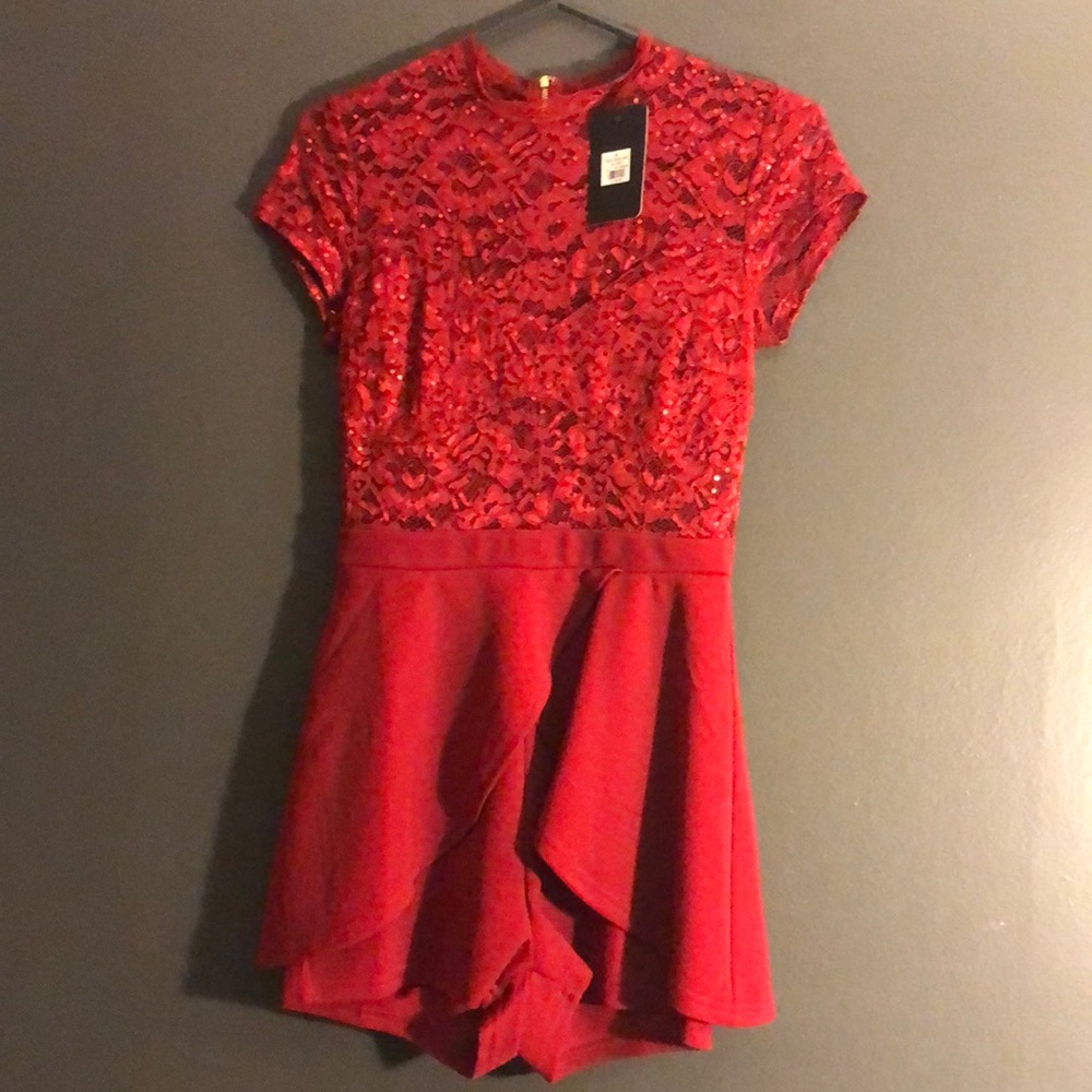 PRIVY SHEER LACE ROMPER